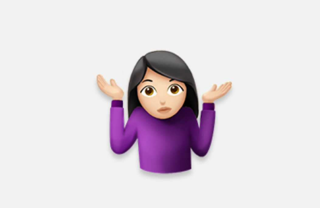 female wondering/confused emoji